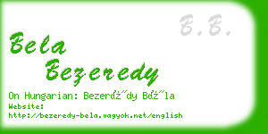 bela bezeredy business card